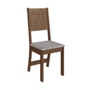 Ver imagem 5 de Conjunto Sala de Jantar Fidelitá Atenas 150cm com 6 Cadeiras Noce/off-white Assento Linho