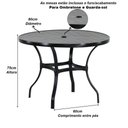 Ver imagem 3 de Mesa Roma com Tampo Ripado 80cm Alumínio - Varanda Cozinha Cinza