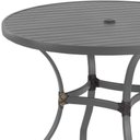 Ver imagem 2 de Mesa Roma com Tampo Ripado 80cm Alumínio - Varanda Cozinha Cinza