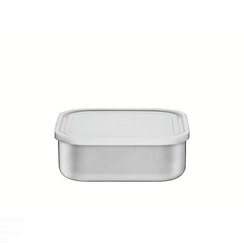 Pote Tramontina Freezinox em Aço Inox Quadrado com Tampa Plástica 16 Cm 1,2 L Tramontina