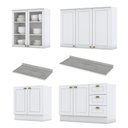 Ver imagem 4 de Cozinha Completa Americana 4 Peças Branco com Tampo - Móveis Henn Branco
