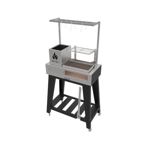 Churrasqueira Hotbox Parrilla - Grelha Uruguaia - Base Alta + Kit Tendal