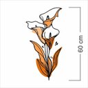 Ver imagem 4 de Adesivo Floral Boho Laranja Estilo Nórdico 30x60 Minimalista Mod.04
