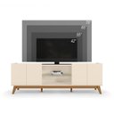 Ver imagem 6 de Rack para TV até 75 Polegadas 200cm Guaruja Off White/Canela