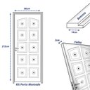 Ver imagem 4 de Kit Porta de Madeira Maciça Torneada Eucalipto 210x82cm Batente 14cm Abertura Esquerda Marrom Unipor