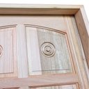 Ver imagem 6 de Kit Porta de Madeira Maciça Torneada Eucalipto 210x82cm Batente 14cm Abertura Esquerda Marrom Unipor