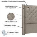 Ver imagem 3 de Cabeceira Vicenza Para Cama Box Queen 160 cm Linho Areia - D’Rossi