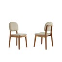 Ver imagem 3 de Conjunto Sala de Jantar Mesa Floripa 120x80cm Tampo Retângular Vidro/mdf Off White com 4 Cadeiras Év