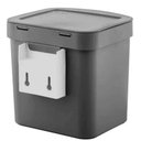 Ver imagem 2 de Kit Porta Detergente Escorredor de Louça Lixeira de Pia 4,7l com Suporte de Parede ou Chumbo