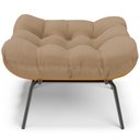 Ver imagem 3 de Kit 2 Puff's Decorativos Sala de Estar Costela L02 Linho Bege Escuro - Lyam Decor