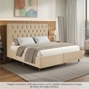 Ver imagem 2 de Kit Cama Box King e Cabeceira em Madeira Maciça Estofada Espresso Móveis Bege
