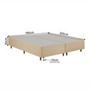 Ver imagem 7 de Kit Cama Box King e Cabeceira em Madeira Maciça Estofada Espresso Móveis Bege
