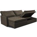 Ver imagem 2 de Sofá sem Caixa Retrátil Baú 2,00m Cama Inbox Marselha Suede Velusoft Café