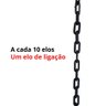 40 Mt Corrente Plástica Segurança Sinalização Elo G Preto - 12