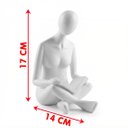 Ver imagem 4 de Escultura Enfeite Leitura Abstrata Sentado Branco em Resina