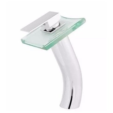 Torneira Monocomando Misturador Mônaco Em Vidro Bica Alta