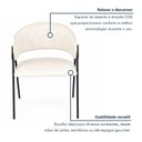 Ver imagem 4 de Kit 4 Cadeiras de Jantar Industrial Estofada Corino Bege Lara