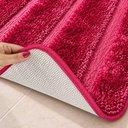 Ver imagem 4 de Tapete Piso de Banheiro Europeu 1 Peça Antiderrapante Macio Fácil de Lavar Pink
