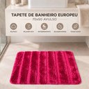Ver imagem 5 de Tapete Piso de Banheiro Europeu 1 Peça Antiderrapante Macio Fácil de Lavar Pink