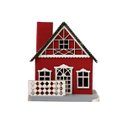Ver imagem 1 de Casinha Decorativa Natalina Vermelha e Branca 11cm