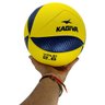 Bola De Vôlei Kagiva Oficial Tecnofusion 2.6 Sem Costura Microfibra Resistente 0138 Amarelo/Azul - 2