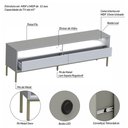 Ver imagem 6 de Rack para Tv até 65 Polegadas Peridoto 2 Gavetas com Led Off White/banco Acetinado - Pnr Móveis