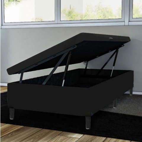 Base Box Bau Solteiro Ita 0,88x1,88x0,44 Preto