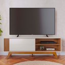Ver imagem 6 de Rack Bancada para Tv 60 Pol 160cm Diana Off White/freijó C05 - Mpozenato
