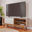 Ver imagem 1 de Rack Bancada para Tv 60 Pol 160cm Diana Off White/freijó C05 - Mpozenato