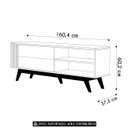 Ver imagem 4 de Rack Bancada para Tv 60 Pol 160cm Diana Off White/freijó C05 - Mpozenato