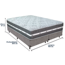 Ver imagem 3 de Cama Box Cinza e Colchão Black Graphite Molas Ensacadas King 193x203x32 Anjos