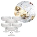 Ver imagem 3 de Jogo 6 Taças Sobremesa Vidro 320ml Blis Collection Frisado Moderno Elegante - Wellmix