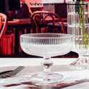Ver imagem 2 de Jogo 6 Taças Sobremesa Vidro 320ml Blis Collection Frisado Moderno Elegante - Wellmix