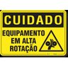 PLACA CUIDADO EQUIPAMENTO EM ALTA ROTAÇÃO S8 - 1