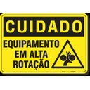 Ver imagem 1 de PLACA CUIDADO EQUIPAMENTO EM ALTA ROTAÇÃO S8