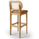 Ver imagem 5 de Kit 02 Banquetas Altas para Cozinha Bancada Sala Tela Betta Fixa L02 Couríssimo Whisky - Lyam