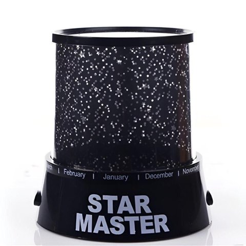 Abajur Projetor Teto Parede Estrelas Coloridas Preto USB Dc 5V Yeet