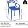 Kit 4 Cadeiras de Jantar Allegra Prática Empilhável - Azul Petróleo - 9