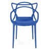Kit 4 Cadeiras de Jantar Allegra Prática Empilhável - Azul Petróleo - 4