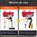 Ver imagem 4 de Talha Elétrica Guincho 1300w Capacidade 400kg a 800kg Lorben