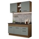 Ver imagem 3 de Armário de Cozinha Compacta 150cm Rustic/Cinza Agata Madesa 02