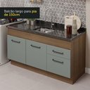 Ver imagem 7 de Armário de Cozinha Compacta 150cm Rustic/Cinza Agata Madesa 02