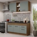 Ver imagem 1 de Armário de Cozinha Compacta 150cm Rustic/Cinza Agata Madesa 02