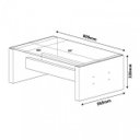 Ver imagem 3 de Mesa de Centro com Tampo de Vidro Finesse Artely