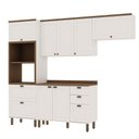 Ver imagem 2 de Cozinha Completa Luna 8 Portas 4 Gavetas 100% MDF Branco Fosco - Genialflex