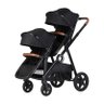 Carrinho de Bebe Gemeos Go 2 com Bebe Conforto Black - Kikka Boo - 3