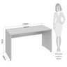 Mesa Escritório 135cm com 2 Tomadas e 1 Saída de Rede Connect G04 Cinza - Mpozenato - 4