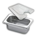 Ver imagem 1 de CUBA Gastronômica INOX GN 1/9x65 mm 590 ml com TAMPA POLI com Abertura SB