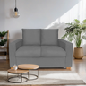 Sofá Namoradeira Estofad 2 Lugares Sala Denver Suede Cinza - Incasa Decor - 2