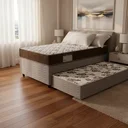 Ver imagem 2 de Cama Box com Colchão de Espuma D45 Solteiro Ortobom Iso 150 + Auxiliar de Espuma Unique Solteiro